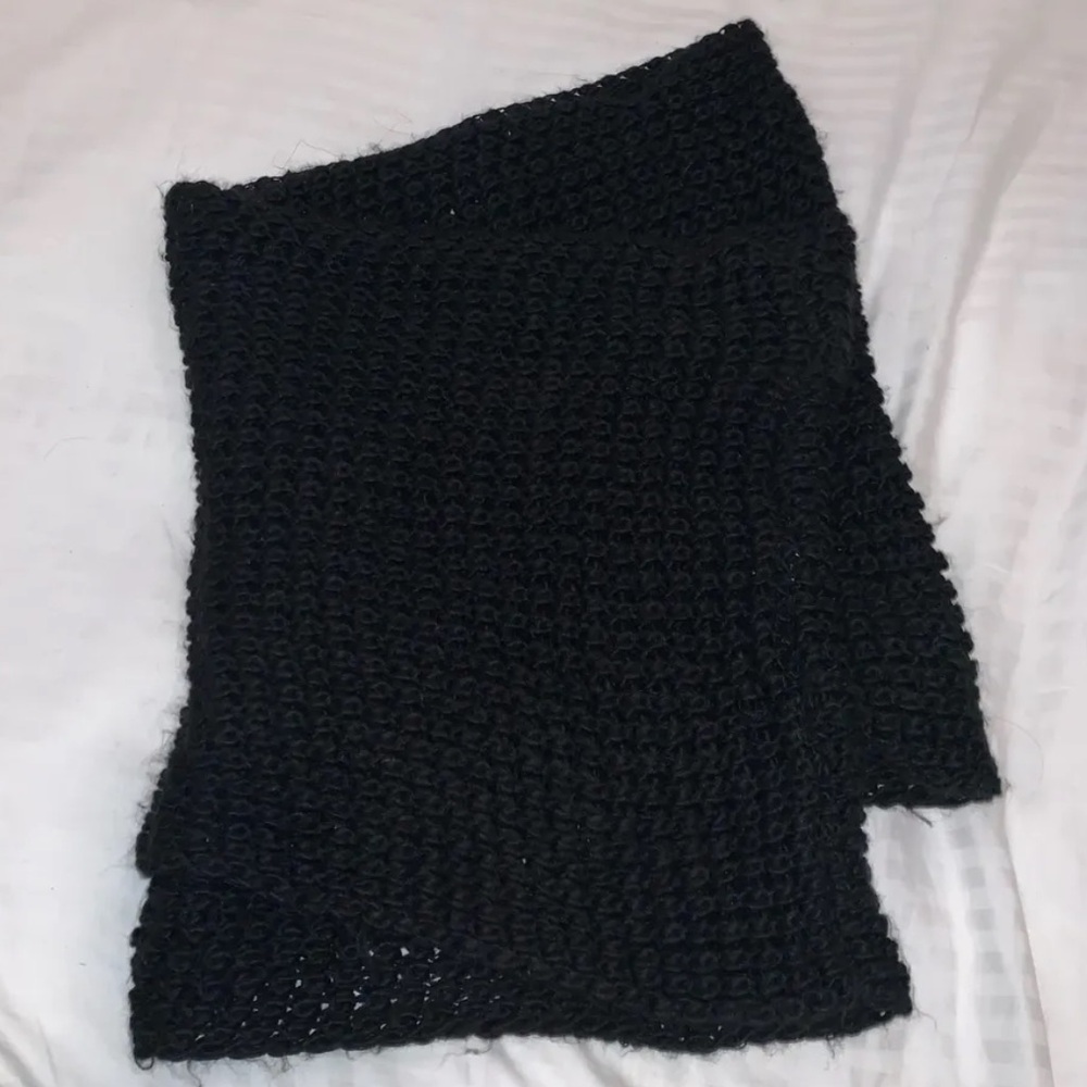 Black knitted infinity scarf